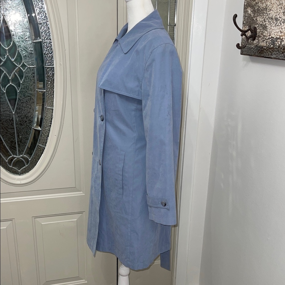 Worthington Women's Powder Blue Medium Trench Coat - Picture 5 of 14
